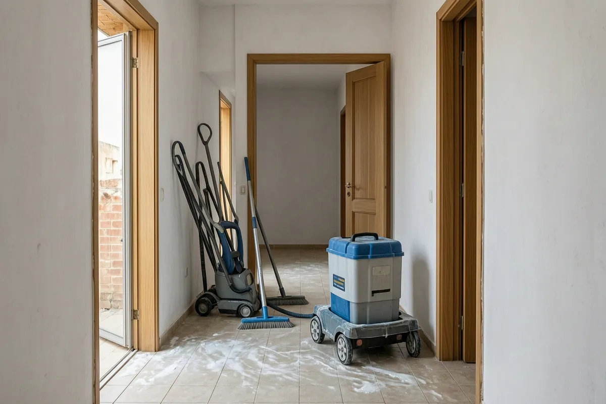Equipo de limpieza en una vivienda de Elche